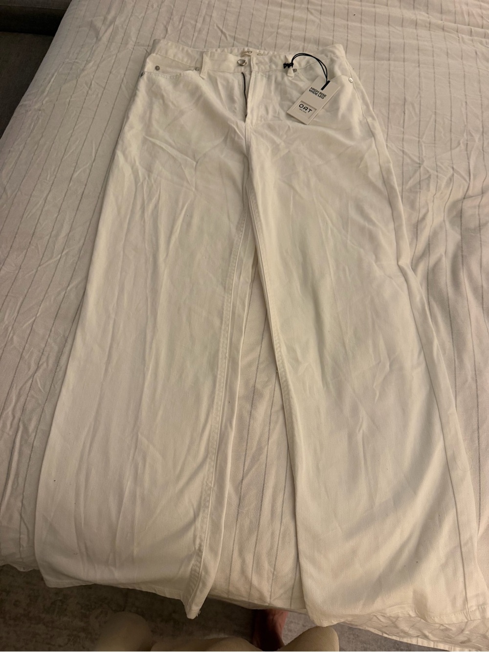 Oat New York White High-Waist wide leg jeans size 10/30